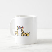 Küssen der Giraffen Kaffeetasse (Vorderseite Links)