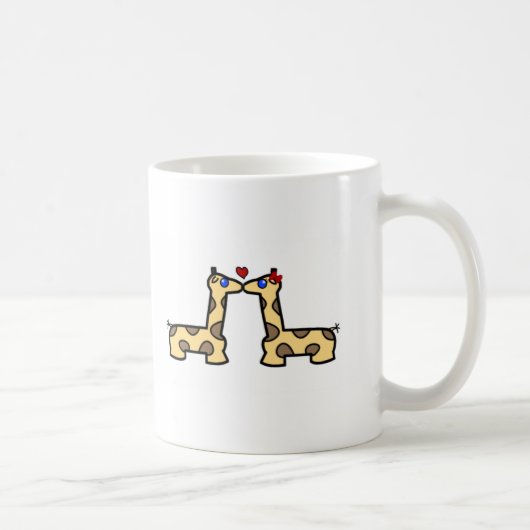 Küssen der Giraffen Kaffeetasse (Rechts)