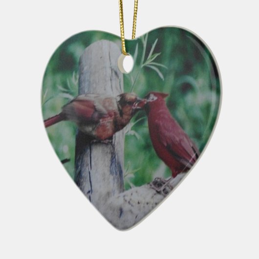 Küssen der Kardinäle Keramik Ornament (Links)