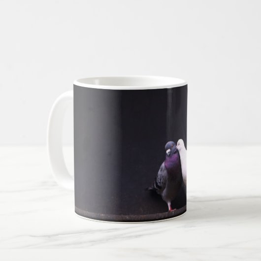 Küssen der Liebe-Vögel Kaffeetasse (Vorderseite Links)