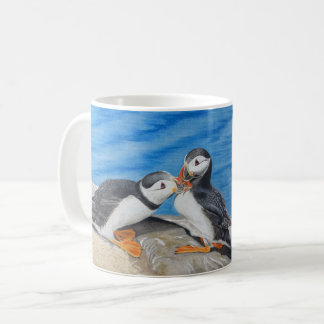 Küssen der Papageientaucher Kaffeetasse