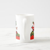 Küssen der Schneemann-Paare Porzellantasse (Rückseite)