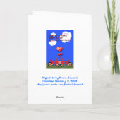 Küssen der Traktoren unter Herzen Karte (Rückseite)