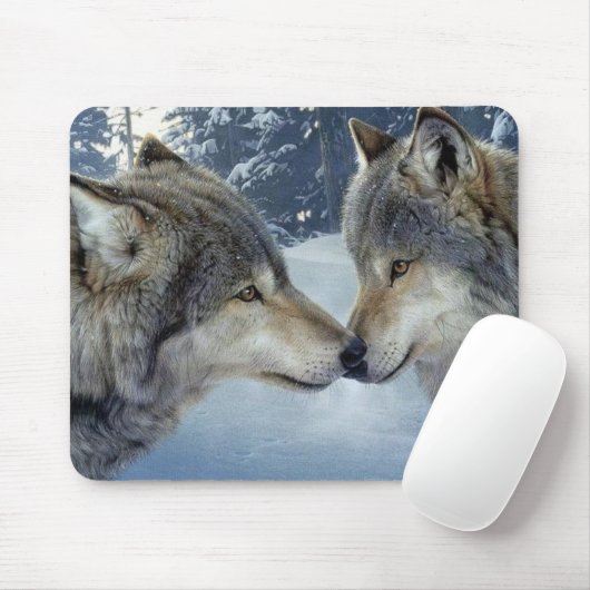 Küssen der Wölfe Mousepad (Mit Mouse)