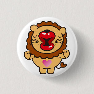 Küssen des Löwen Button