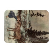 Küssen einer Rentiernase Magnet (Horizontal)