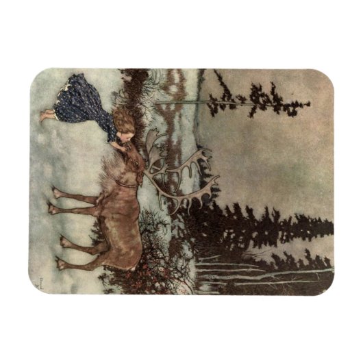 Küssen einer Rentiernase Magnet (Horizontal)