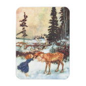 Küssen eines Rentiers Magnet (Vertikal)