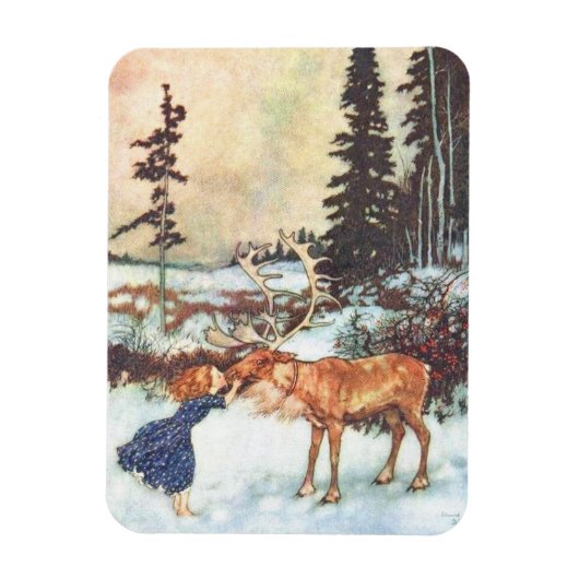 Küssen eines Rentiers Magnet (Vertikal)