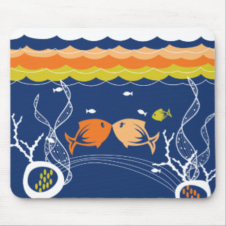 Küssen Fische Korallen Meeresalgen Unterwasser Mousepad