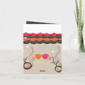 Küssen Fische Korallenwache Hochzeit Danke Karte (Rückseite)