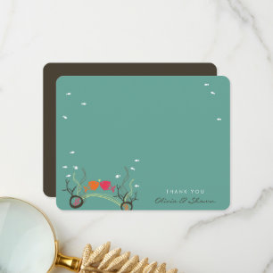 Küssen Fische und Korallen Meer Strand Hochzeit Dankeskarte