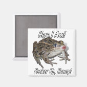 Küssen Frosch - Pucker Up, Schatz! Magnet (Vorderseite/Rückseite)
