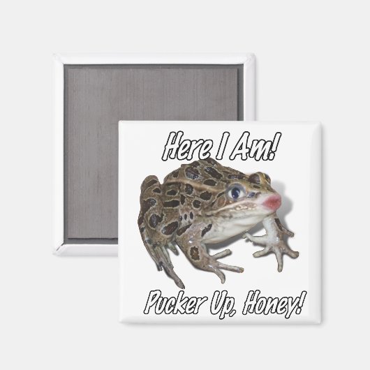 Küssen Frosch - Pucker Up, Schatz! Magnet (Vorderseite/Rückseite)
