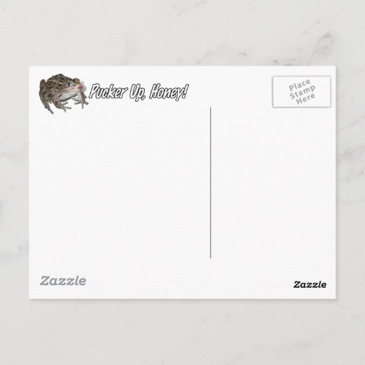 Küssen Frosch - Pucker Up, Schatz! Postkarte (Rückseite)