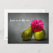 Küssen im Regen Postkarte (Vorne/Hinten)