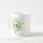KÜSSEN IN EINEM BAUM personalisiert Kaffeetasse (Vorderseite Links)