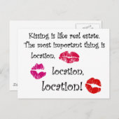 Küssen ist wie ein echtes Zitat aus Anwesen Liebe  Postkarte (Vorne/Hinten)