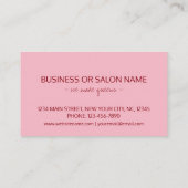 Küssen Lippen Beauty Stylist anpassbar Visitenkarte (Rückseite)