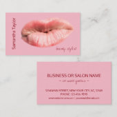 Küssen Lippen Beauty Stylist anpassbar Visitenkarte (Vorne/Hinten)