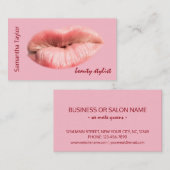 Küssen Lippen Beauty Stylist anpassbar Visitenkarte (Vorne/Hinten)