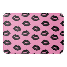 Küssen Lips Muster Rosa und Schwarz