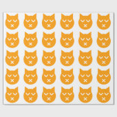 Küssen mit geschlossenen Augen Emoji Katze Geschenkpapier (Flach)