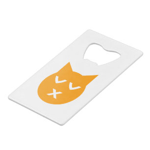 Küssen mit geschlossenen Augen Emoji Katze Kreditkartenflaschenöffner