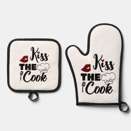 Küssen Ofenhandschuh & Topflappen-Set (Vorderseite)