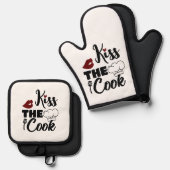 Küssen Ofenhandschuh & Topflappen-Set (Vorderseite/Rückseite)