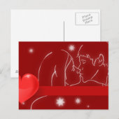 Küssen Postkarte (Vorne/Hinten)