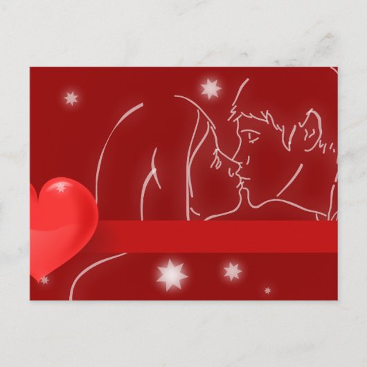 Küssen Postkarte (Vorderseite)