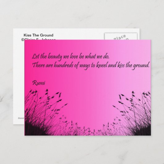 Küssen Postkarte (Vorne/Hinten)