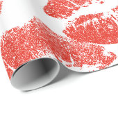 Küssen Rote Lippen Thunder_Cove Geschenkpapier (Rolleneckpunkt)