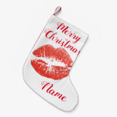 Küssen Rote Lippen Thunder_Cove Kleiner Weihnachtsstrumpf (Vorderansicht (hängend))