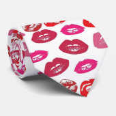 Küssen Rote Lippen Thunder_Cove Krawatte (Gerollt)