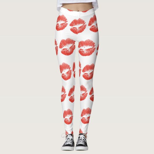 Küssen Rote Lippen Thunder_Cove Leggings (Vorderseite)