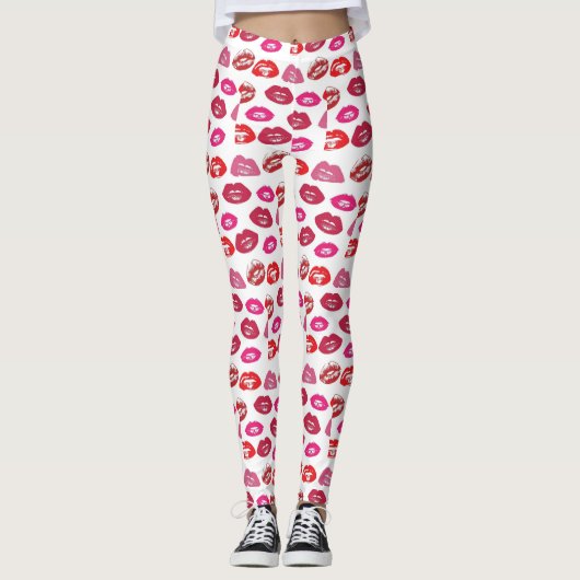 Küssen Rote Lippen Thunder_Cove Leggings (Vorderseite)