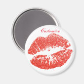 Küssen Rote Lippen Thunder_Cove Magnet (Vorderseite/Rückseite)