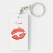 Küssen Rote Lippen Thunder_Cove Schlüsselanhänger (Rückseite)