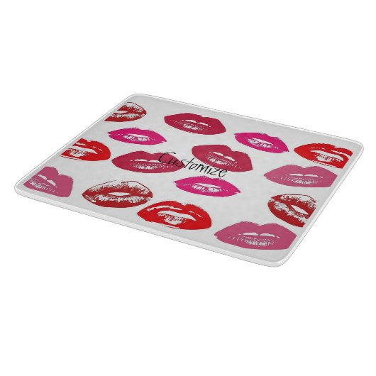 Küssen Rote Lippen Thunder_Cove Schneidebrett (Ecke)