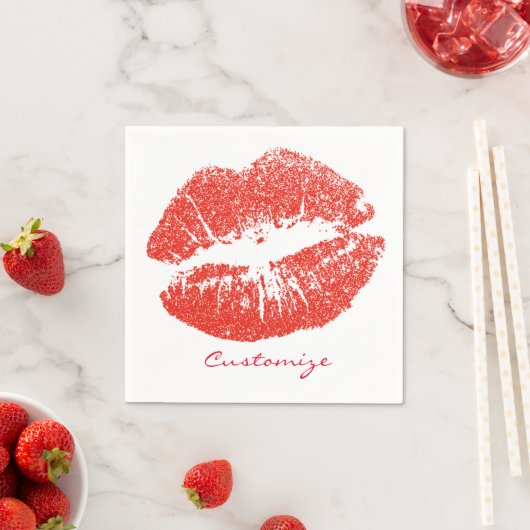 Küssen Rote Lippen Thunder_Cove Serviette (Beispiel)