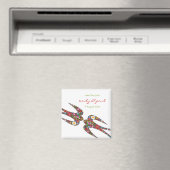 Küssen Schwalbe Vögel Frühlingsblumen Save the Dat Magnet (In Situ (Geschirrspüler))