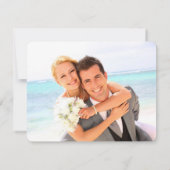 Küssen Schwalben Frühlingsblumen Chic Wedding Foto Dankeskarte (Rückseite)