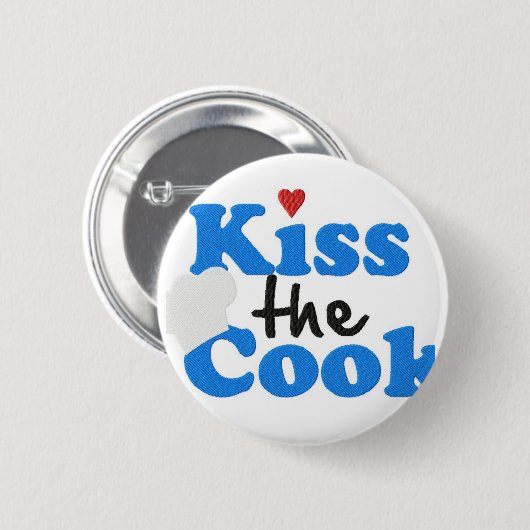 Küssen Sie den Koch Button (Vorne & Hinten)