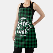 Küssen Sie den Koch Funny Green Kariert Kitchen Schürze (InSitu)