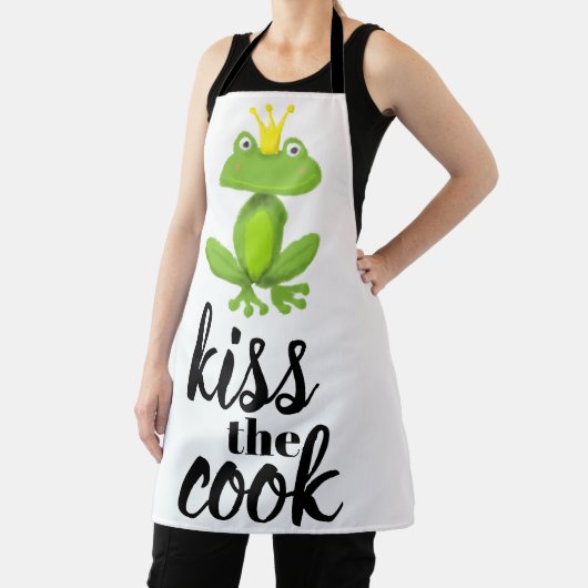 Küssen Sie den Koch Green Frog Prince Crown Funny Schürze (InSitu)