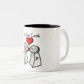"Küssen Sie den Koch " Zweifarbige Tasse (VorderseiteRechts)