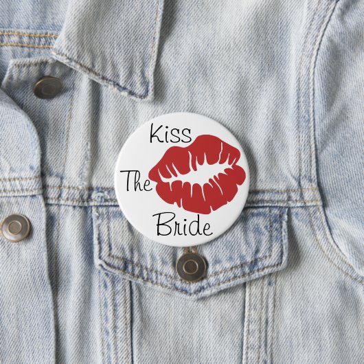Küssen Sie die Braut Button (Beispiel)