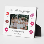 Küssen Sie die Junggeselinnen-Abschied-Lippen-Lipp Fotoplatte (Seite)